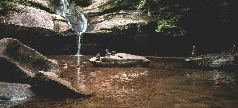 The best places in Ohio for outdoor enthusiasts 10 Waterfall pool at scenic Ohio hiking spot